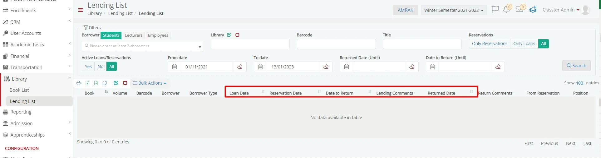 Classter Library