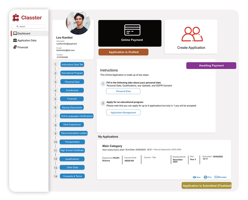 Applicant Portal 